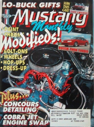 MUSTANG MONTHLY 1991 DEC - MODIFIEDS, ROUSH TURBO 351